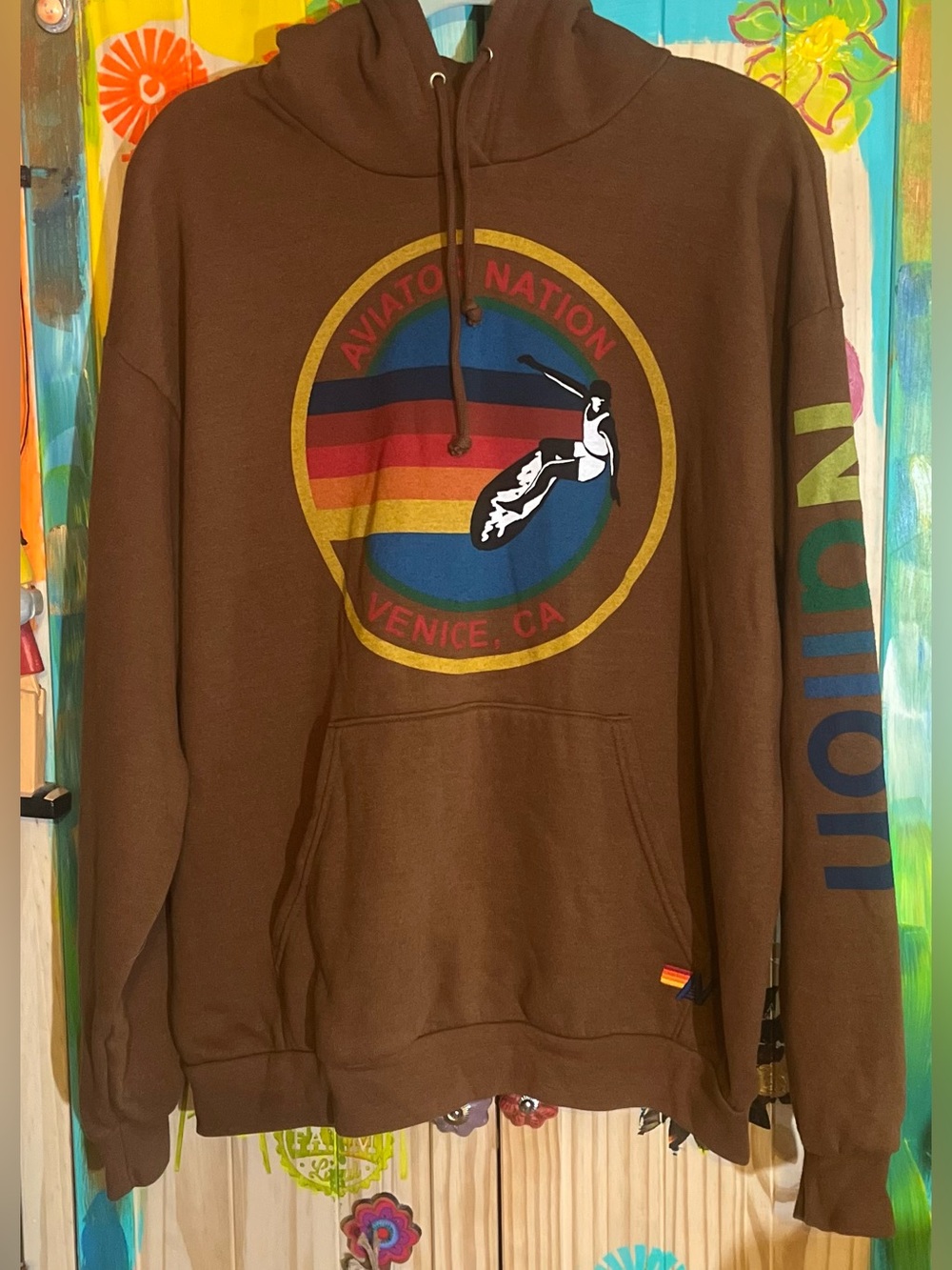 🤎 Aviator Nation Women’s Cinnamon “AVIATOR NATION” Hoodie | Size L